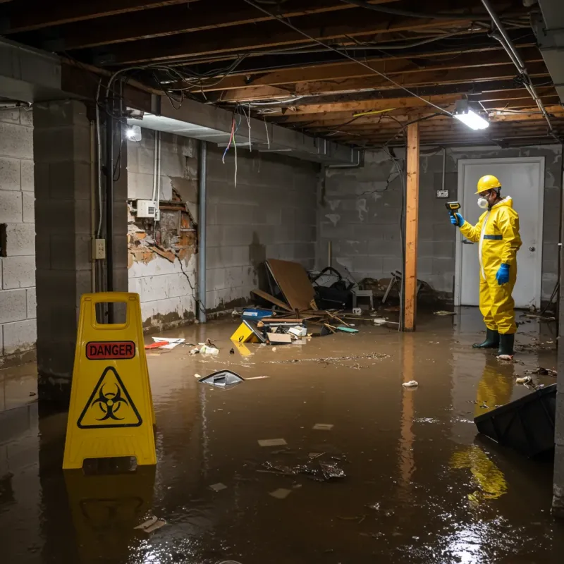 Flooded Basement Electrical Hazard in Clinton, TN Property